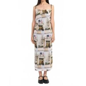 NEW WOODROSE DELI corner of the city midi dress in multi